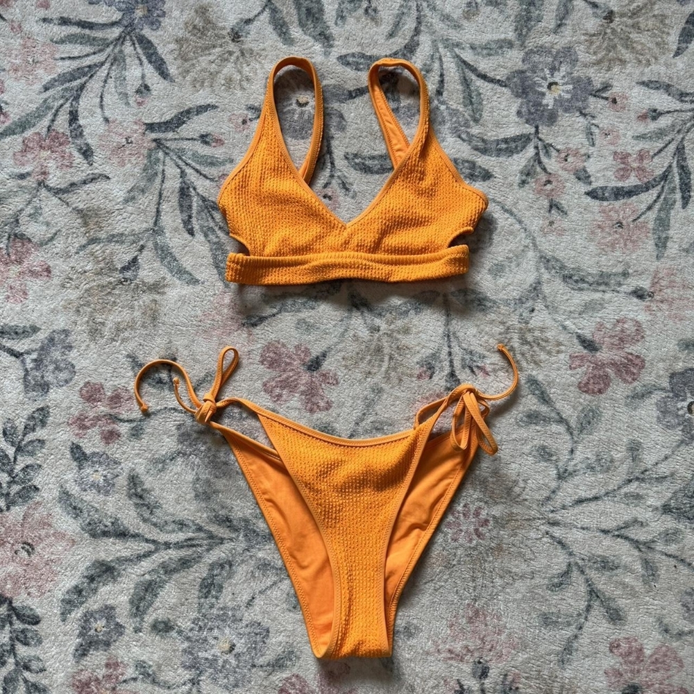 Aerie Women's Orange Bikini Set